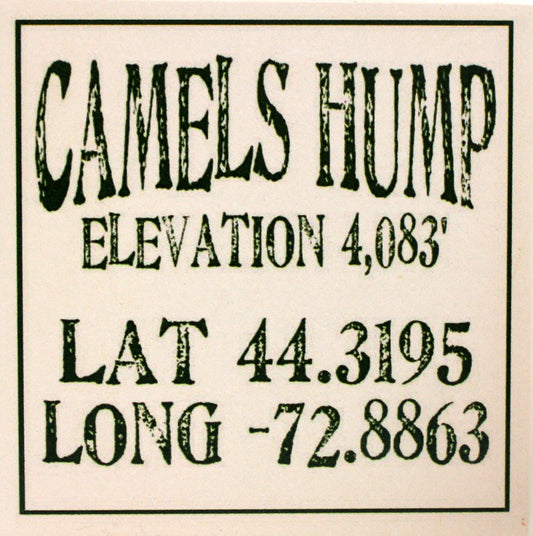 Local Towns Ceramic Coaster -  Camels Hump