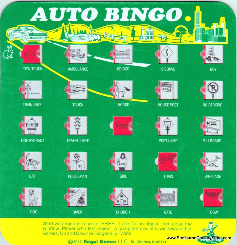 The Original Travel Bingo Game -