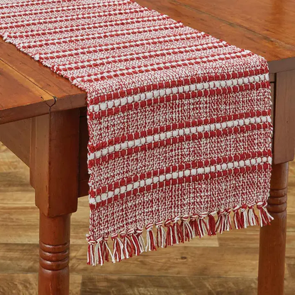 Peppermint Stripe Table Runner - 36"L