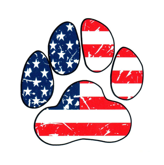 USA Flag Paw Sticker