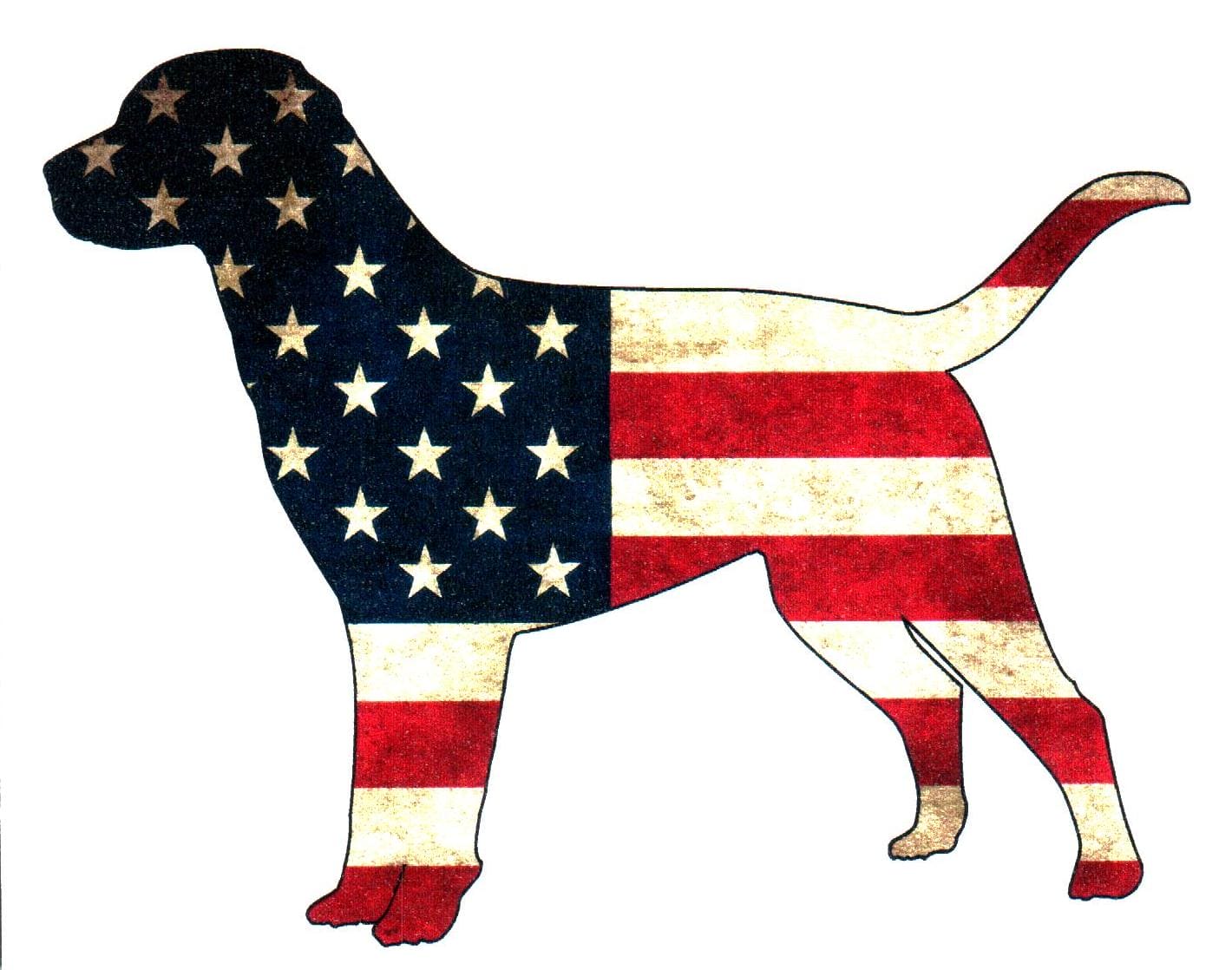 USA Flag Dog Sticker