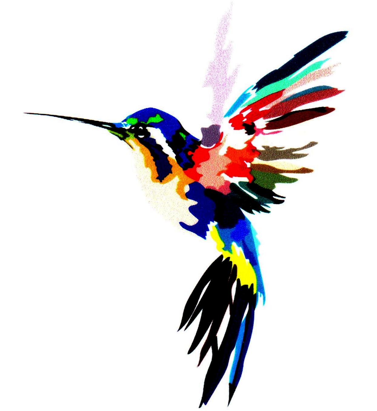 Colorful Hummingbird Sticker