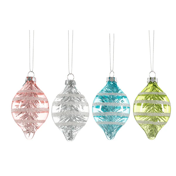 Colorful Glass Drop Ornament - Turquoise