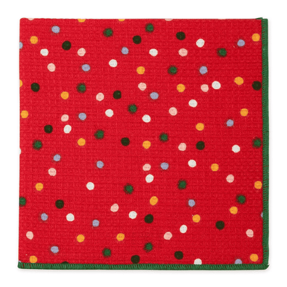 Holiday Vibes Printed Waffle Dishcloth Set of 4