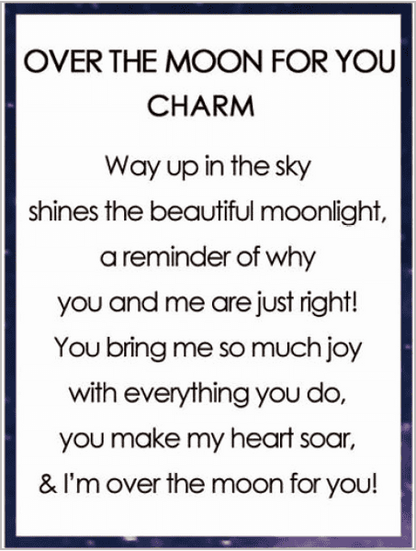 Over the Moon For You Charm