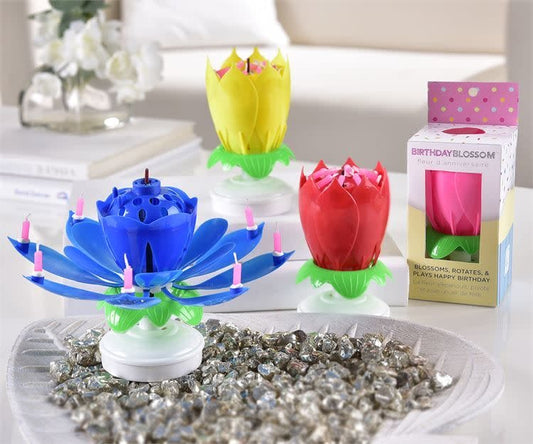 Birthday Blossom - Musical Rotating Magical Candle -