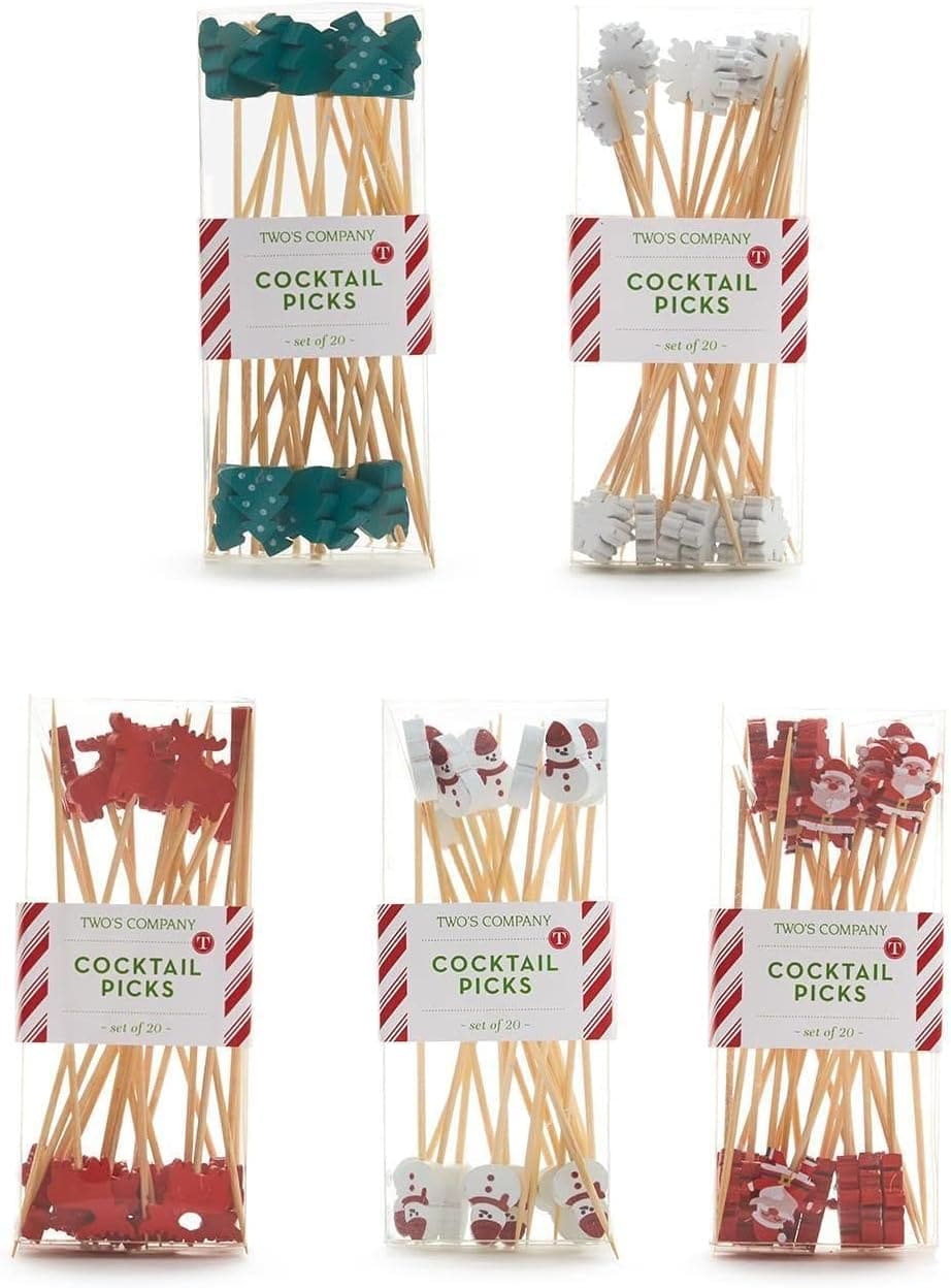 Cocktail Hour 36-Pcs Holiday Cocktail Picks -