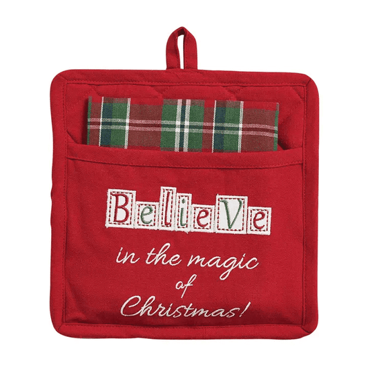 Believe Pocket Potholder Set