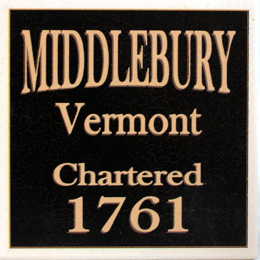 Local Towns Ceramic Coaster -  Middlebury