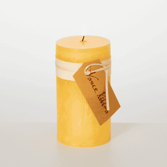 Timber Pillar Candle - (6") Yellow