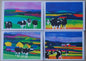 Woody Jackson Note Card Set - Colorful Cow -