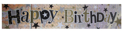 Giant Holographic Foil Birthday Banner -