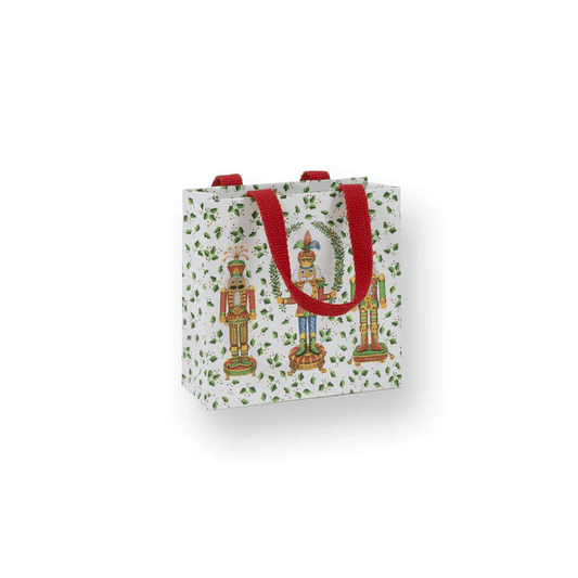 Nutcracker Christmas White Small Square Gift Bag