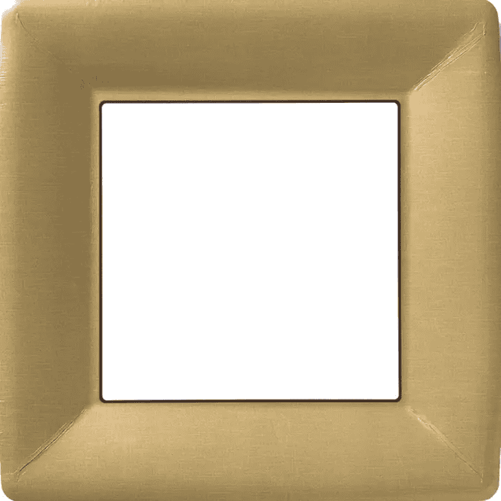 Classic Linen Gold Square Paper Dinner Plate