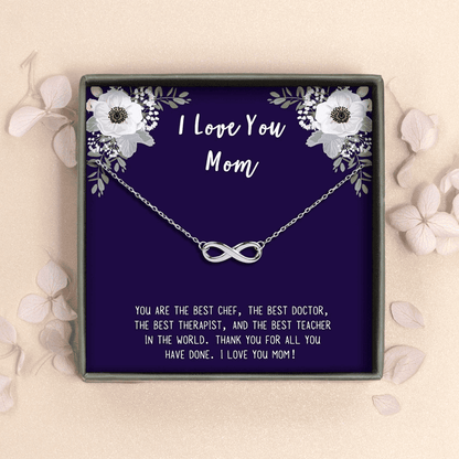 I Love You Mom Infinity Necklace Mother's Day Gift For Mom - Shelburne Country Store