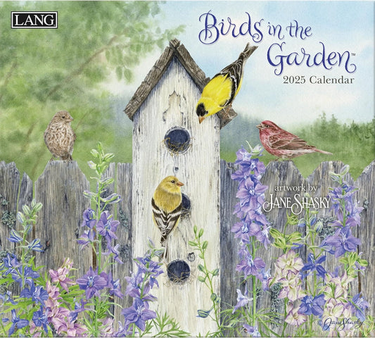 Birds in The Garden 2025 Wall Calendar