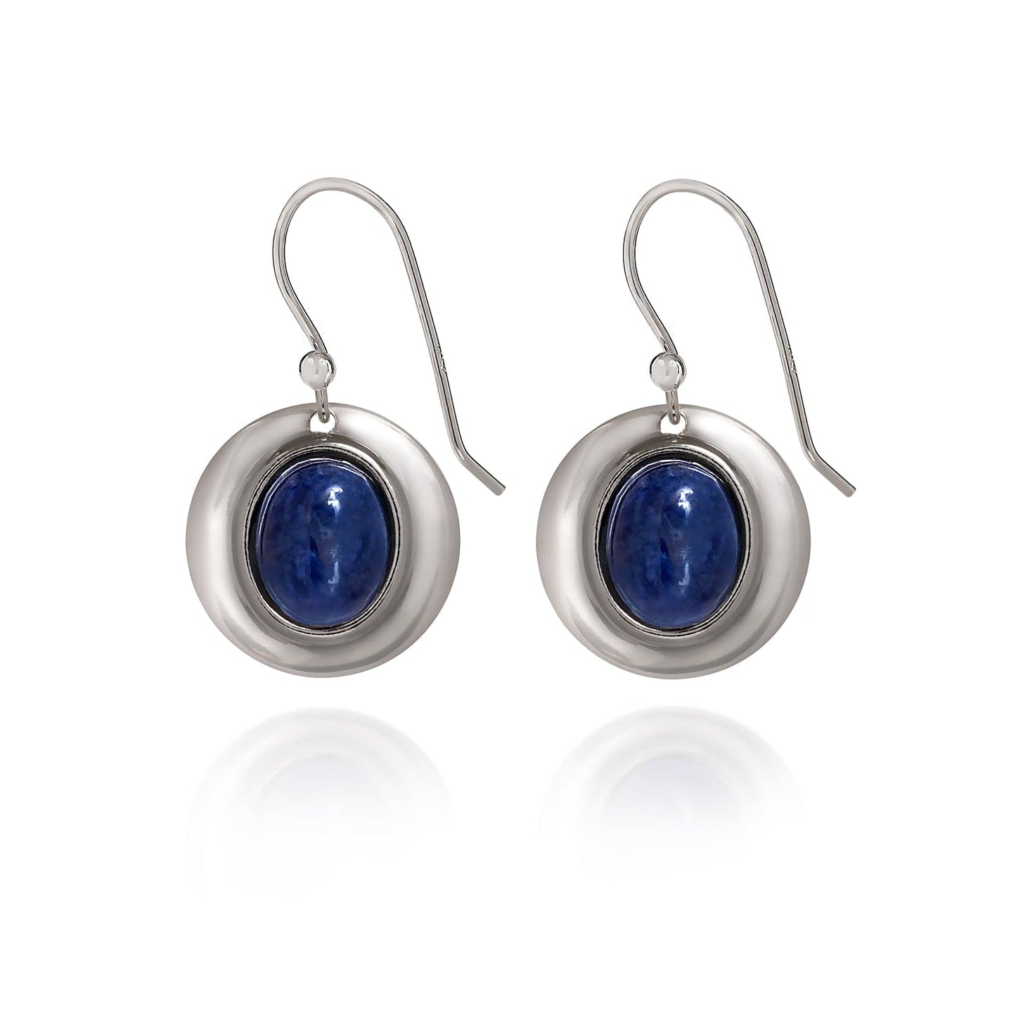 Framed Oval Stone Earring