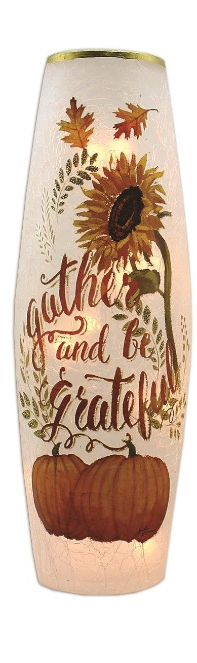 Fall Harvest Lighted Vase -