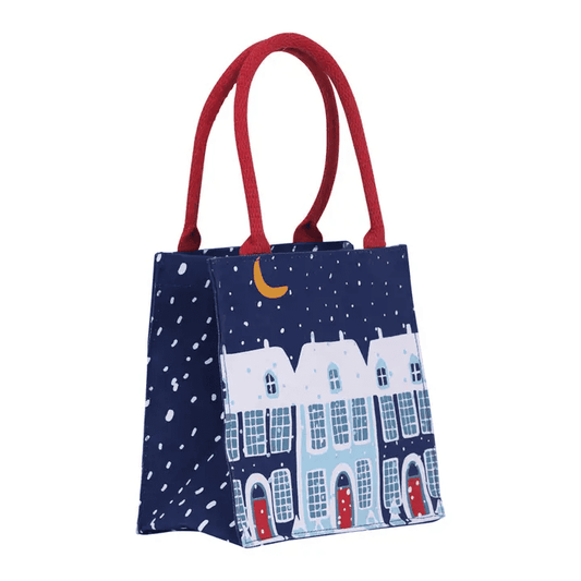 Winter House Reusable Gift Bag Tote