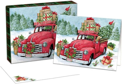 Christmas Truck Boxed Christmas Cards - 18 Greeting Cards