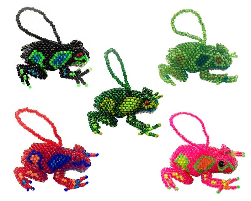 Seed Bead Frog Ornament