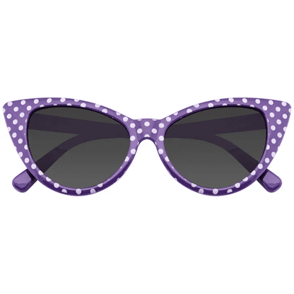 Womens Retro Rockabilly Polka Dot Cat Eye Sunglasses