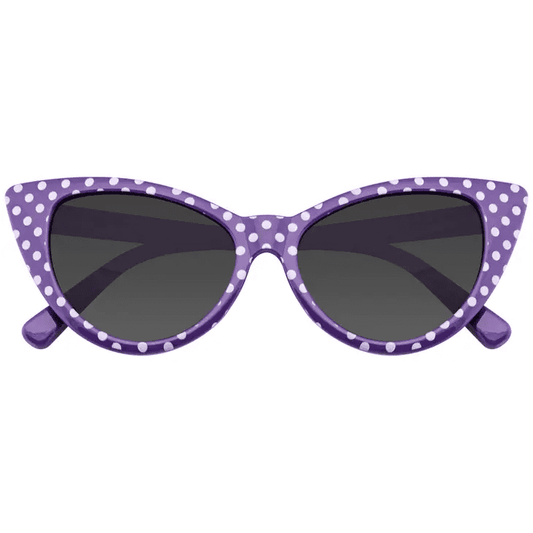 Womens Retro Rockabilly Polka Dot Cat Eye Sunglasses