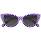 Womens Retro Rockabilly Polka Dot Cat Eye Sunglasses