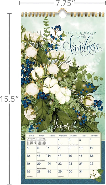 Abundant Friendship 2025 Vertical Wall Calendar