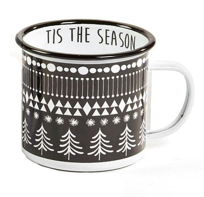 Enamel Mug - Tis The Season - Black