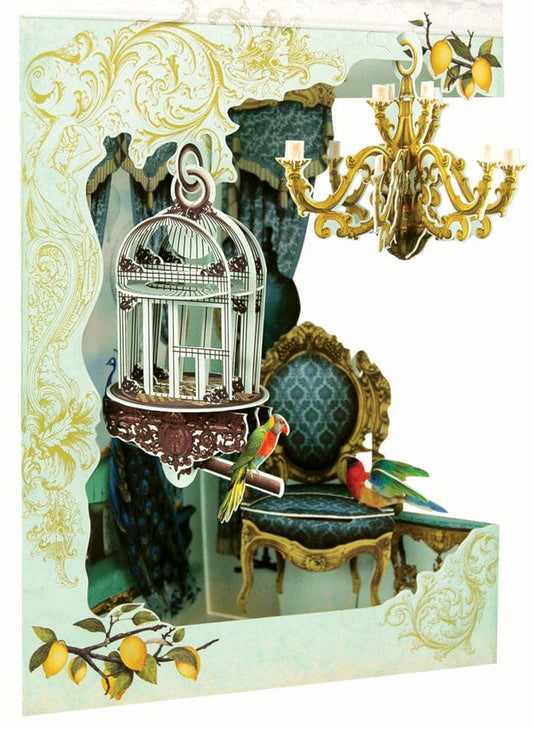 Chandelier and  Birdcage Swing Card