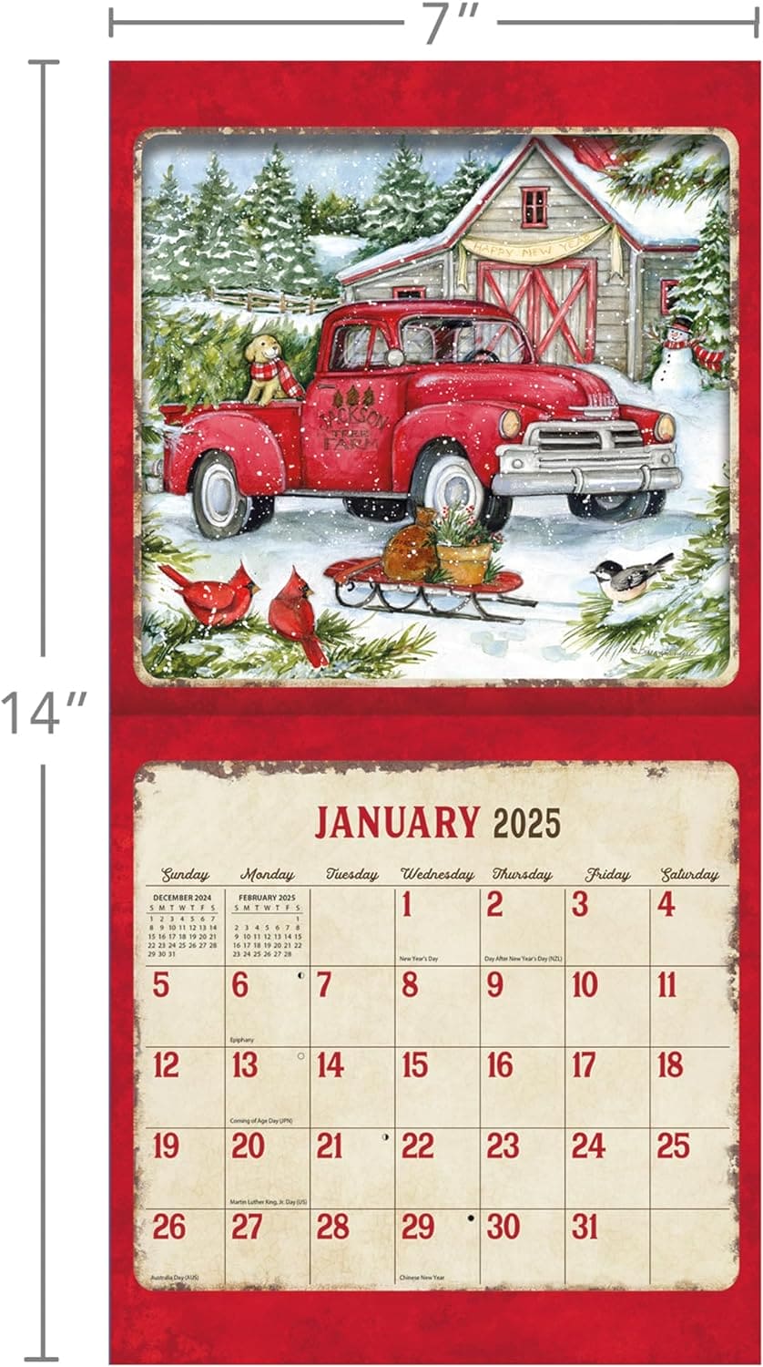 Truckin Along 2025 Mini Wall Calendar