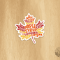 Hand-Lettered Maple Syrup Leaf Sticker