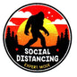 Bigfoot Social Distance Expert Sticker Small (2 Inch)