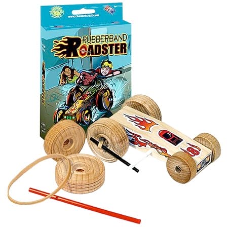 Rubberband Roadster Wooden Racecar Kit