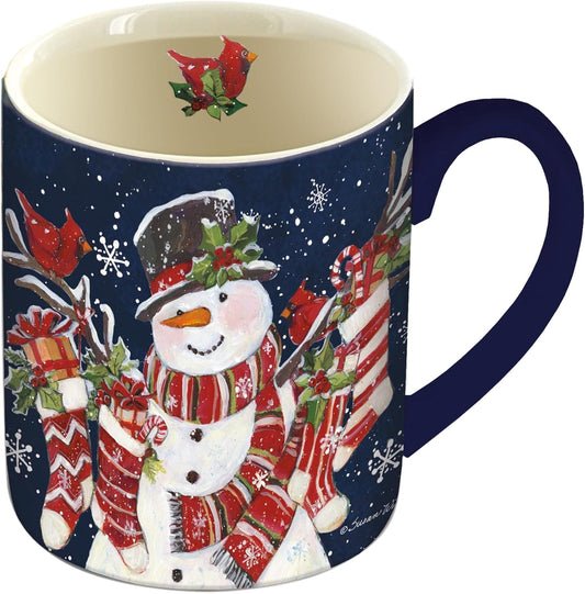 Snowman & Stockings Coffee Mug