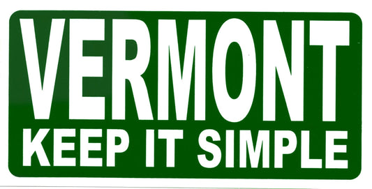 Vermont Decal Keep It Simple