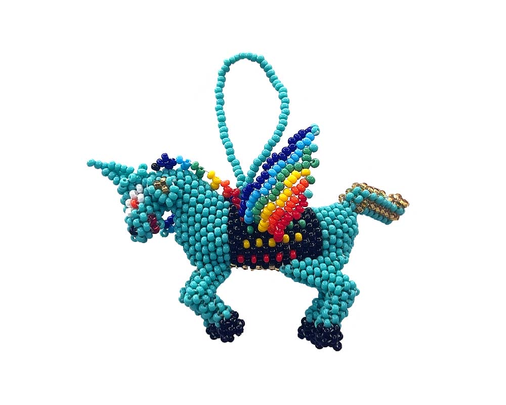 Seed Bead Unicorn Ornament