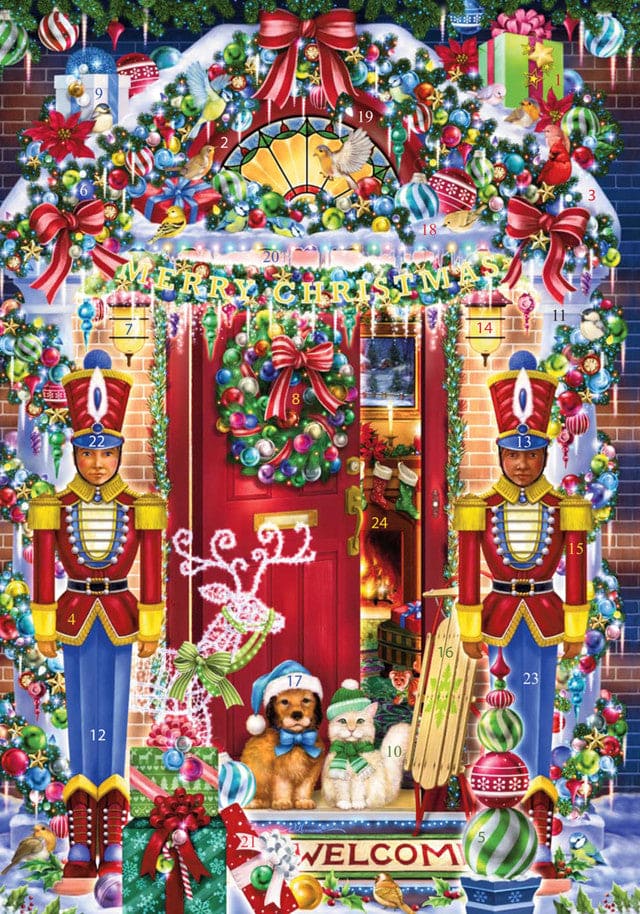 Greeting Card Advent Calendar - Festive Doorway