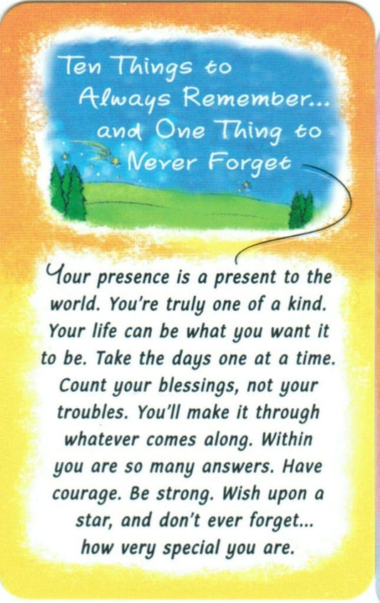 Ten Things To Always Remember - Wallet Card