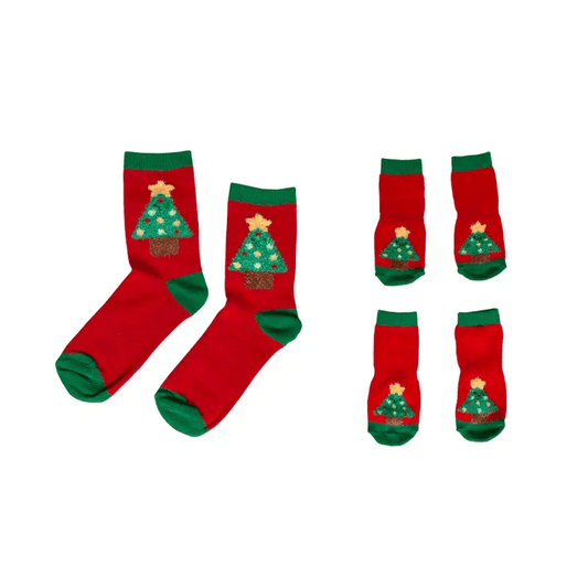 Dog & Human Socks - Xmas Tree