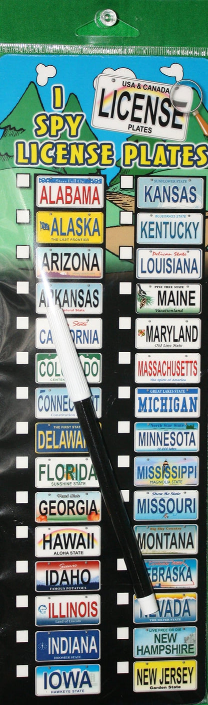 License Plate Dry Erase Game