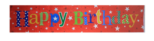 Giant Holographic Foil Birthday Banner -