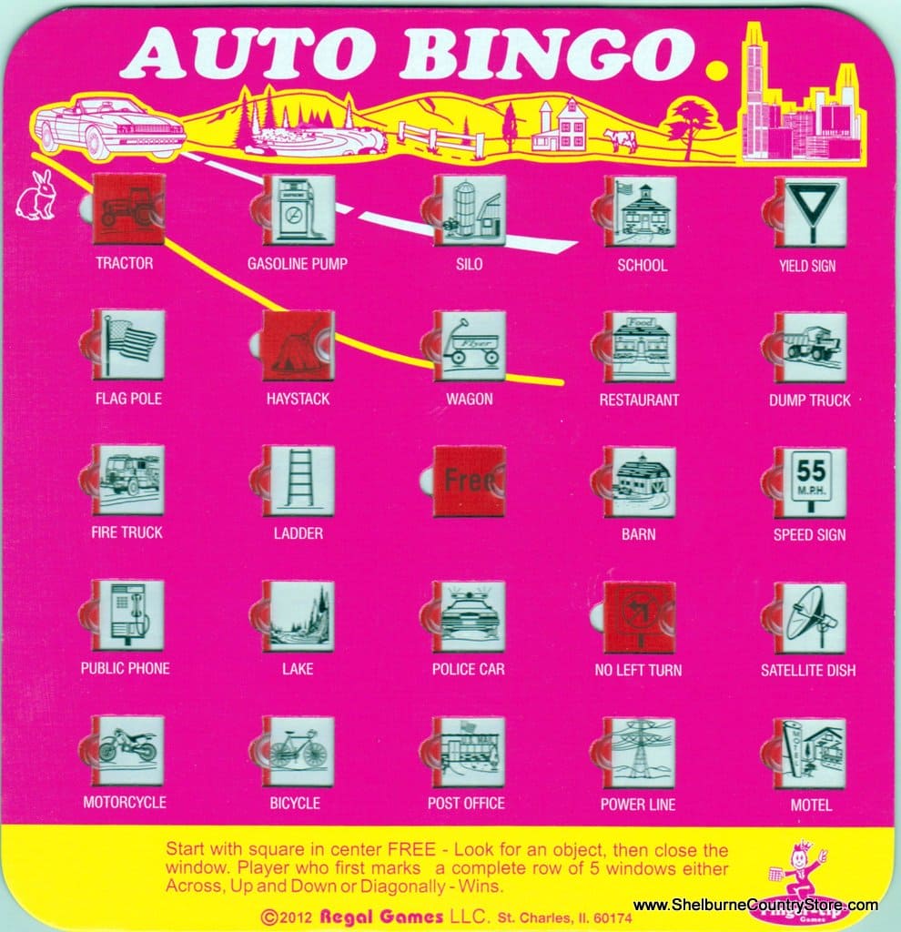 The Original Travel Bingo Game -