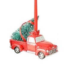 Truck With Christmas Tree Ornament