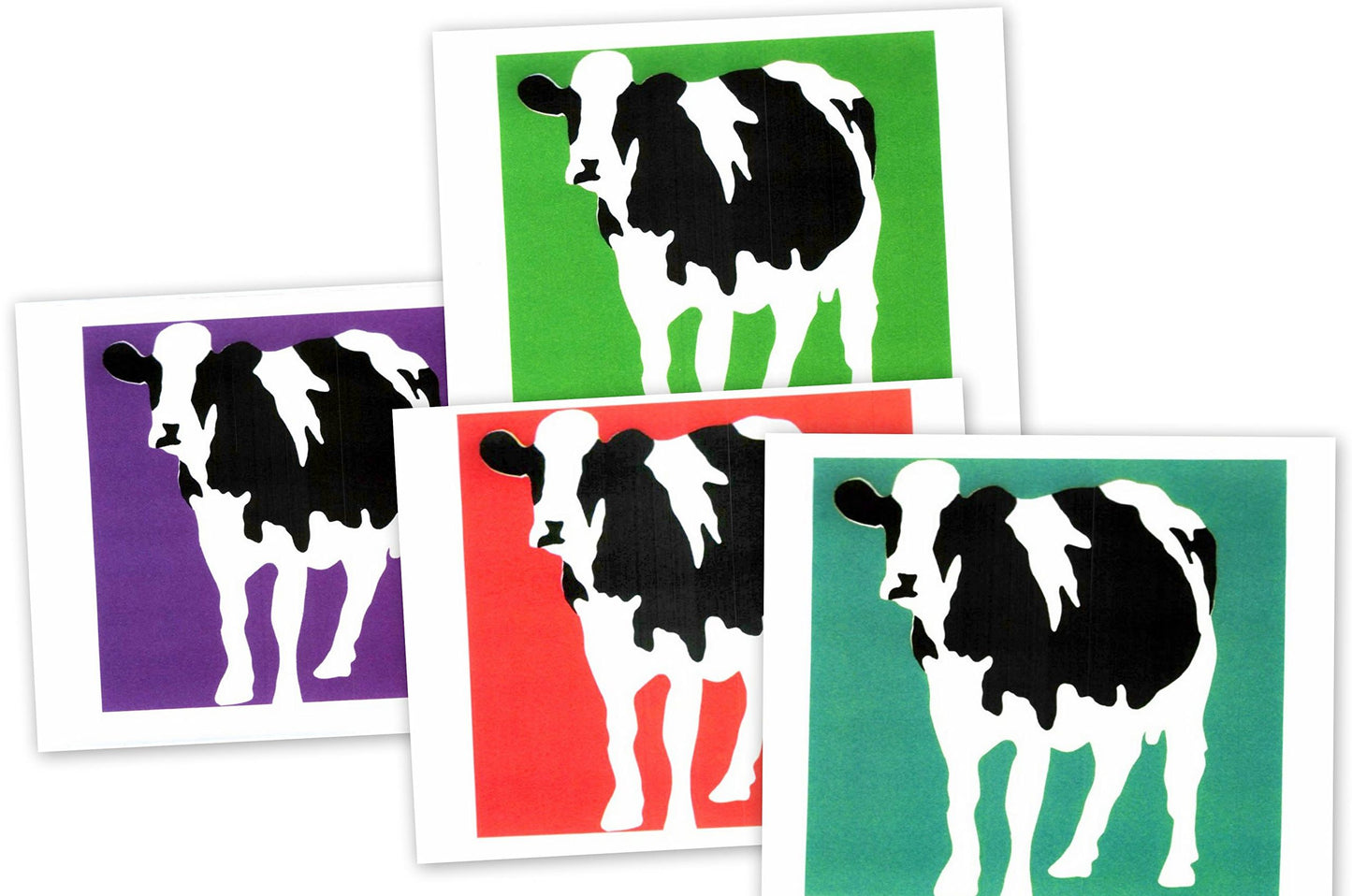 Woody Jackson Note Card Set - Colorful Cow -