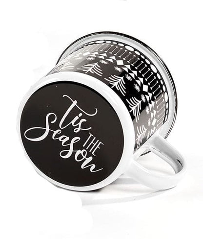 Enamel Mug - Tis The Season - Black