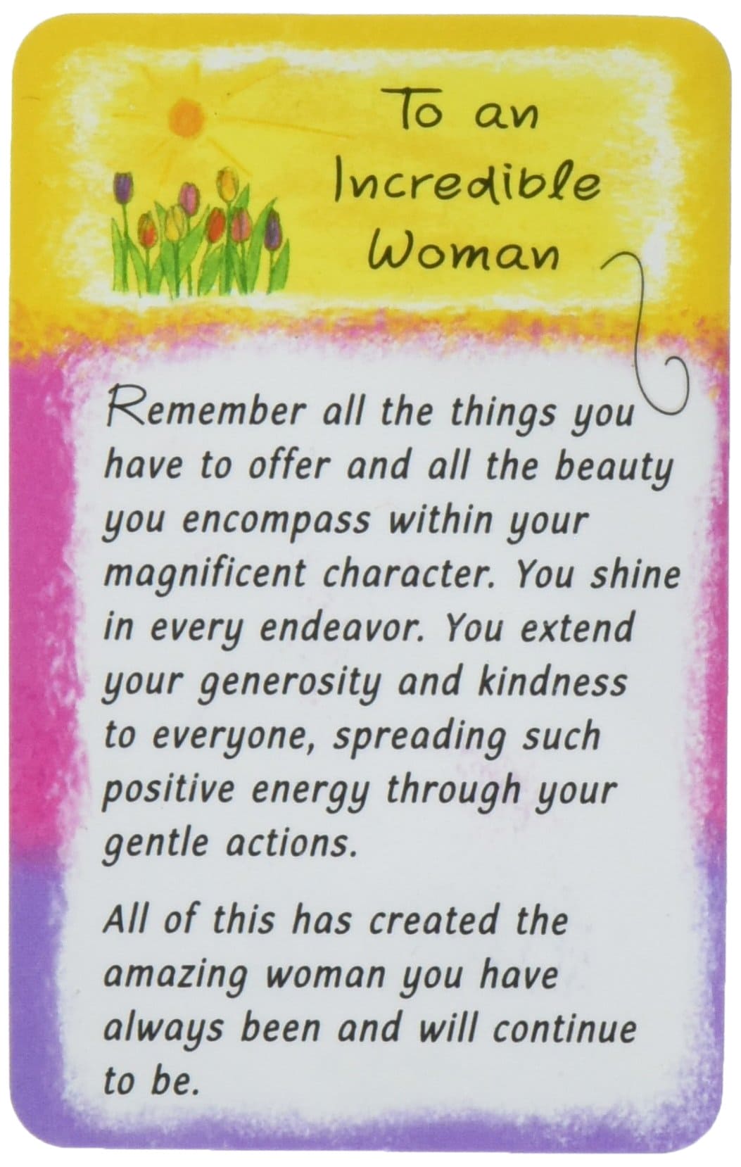 To An Incredible Woman - Wallet Card