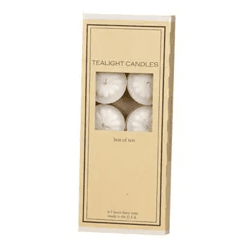 Tea Lights - Unscented - White - set/10