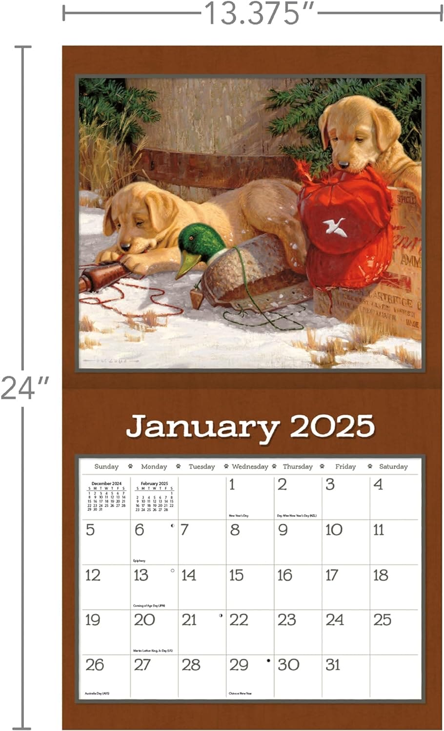 Puppy 2025 Wall Calendar